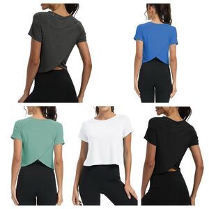 Mippo Split Back Gym Exercise Shirts - Set of 5